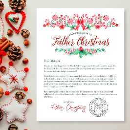 Waterverf kinderbrief van de kerstman