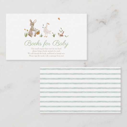 Waterverf kinderdagverblijf rijmt eend informatiekaartje (Voorkant / Achterkant)