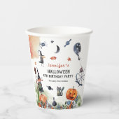 Waterverf kinderen Birthday Halloween Papieren Bekers (Voorkant)