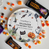 Waterverf kinderen Birthday Halloween Papieren Bordje