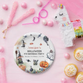 Waterverf kinderen Birthday Halloween Papieren Bordje (Feest)