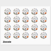 Waterverf kinderen Birthday Halloween Ronde Sticker (Vel)