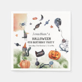 Waterverf kinderen Birthday Halloween Servet (Voorkant)