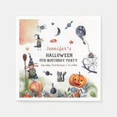 Waterverf kinderen Birthday Halloween Servet (Voorkant)