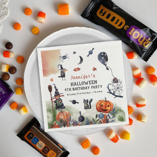 Waterverf kinderen Birthday Halloween Servet