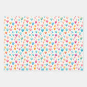 Waterverf kinderen jarig inpakpapier vel (Voorkant 3)