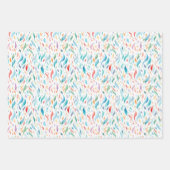 Waterverf kinderen jarig inpakpapier vel (Voorkant 2)