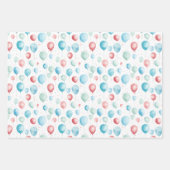 Waterverf kinderen jarig inpakpapier vel (Voorkant)