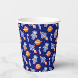 Waterverf Kinderen Ruimteschip & Astronaut Papieren Bekers