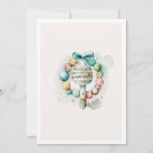 waterverf kinderkamer teddybeer baby shower kaart (Achterkant)