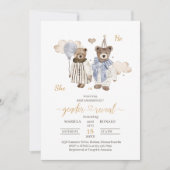 Waterverf kindermeisje of vrouwtje onthult baby kaart (Voorkant)