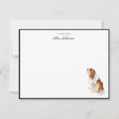 Waterverf King Charles Spaniel Flat Bedankkaart (Voorkant)