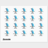 Waterverf Kingfishe Adresetiketten Ronde Stickers (Vel)