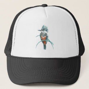 Waterverf Kingfisher Bird Logo Art Trucker Pet