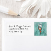 Waterverf Kingfisher Bird Natuur art Etiket (Insitu)