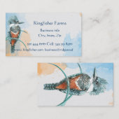 Waterverf Kingfisher Business Logo Visitekaartje (Voorkant / Achterkant)
