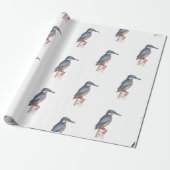 Waterverf Kingfisher Cadeaupapier (Uitgerold)