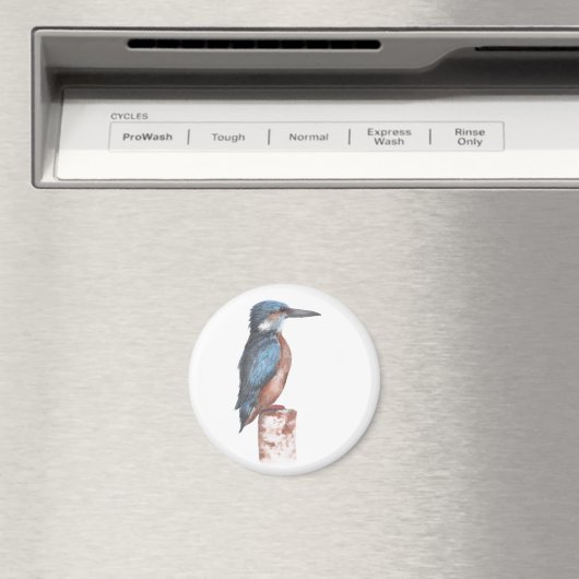 Waterverf Kingfisher Magneet (Insitu (Vaatwasser))
