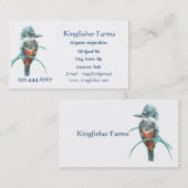 Waterverf Kingfisher Organic Boerderij Business Lo Visitekaartje (Voorkant / Achterkant)