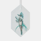 Waterverf Kingfisher Wildlife Natuur Bird Glas Ornament (Voorkant Rechts)