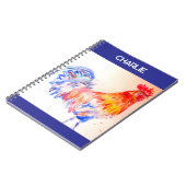 Waterverf Kip Vogel Jongens Notitieboek (Linkerzijde)