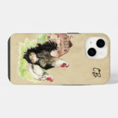 Waterverf Kippen Hen Rooster Barn Boerderij iPhone Hoesje (Achterkant horizontaal)