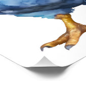 Waterverf kippen met een grote zonnebril perfect poster (Hoek)