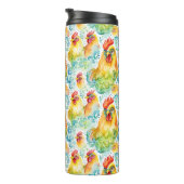 Waterverf Kippen Thermosbeker (Geroteerd rechts)