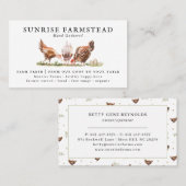 Waterverf Kippen | Verse Boerderijen Visitekaartje (Voorkant / Achterkant)