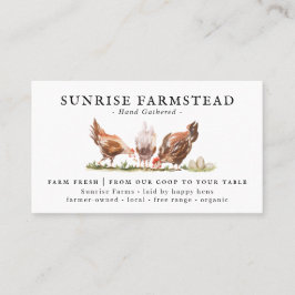 Waterverf Kippen | Verse Boerderijen Visitekaartje