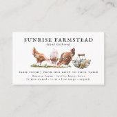 Waterverf Kippen | Verse Boerderijen Visitekaartje (Voorkant)