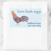 Waterverf Kippeneieren te koop CUSTOM Product Rechthoekige Sticker (Tas)