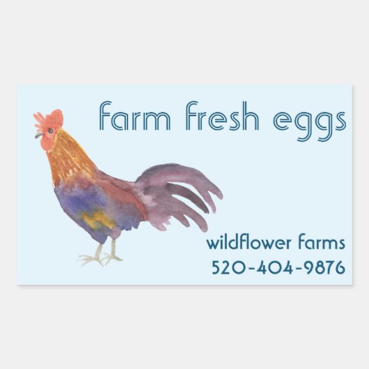 Waterverf Kippeneieren te koop CUSTOM Product Rechthoekige Sticker (Voorkant)