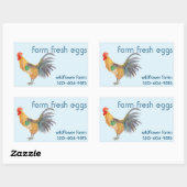 Waterverf Kippeneieren te koop CUSTOM Product Rechthoekige Sticker (Vel)