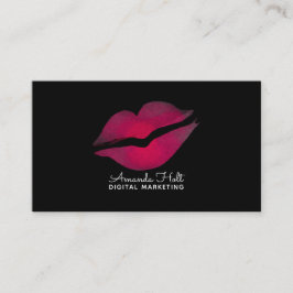 Waterverf Kiss Visitekaartje