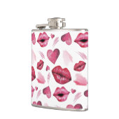 Waterverf Kisses en Hearts Pattern Heupfles (Links)