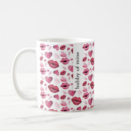 Waterverf Kisses en Hearts Pattern Koffiemok