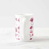 Waterverf Kisses en Hearts Pattern Porselein Kop (Achterkant)