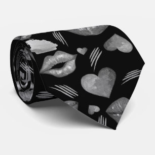 Waterverf Kisses en Hearts Pattern Stropdas