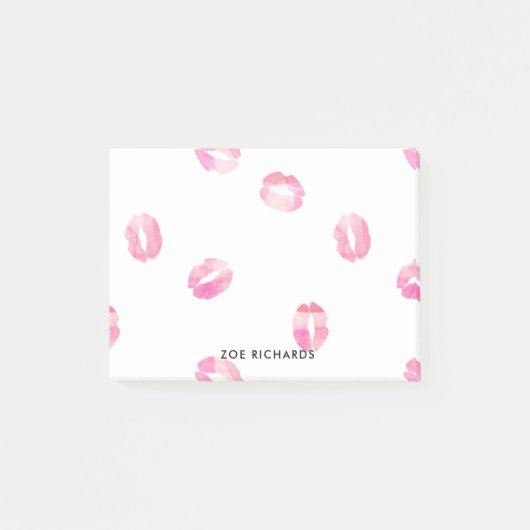 Waterverf Kisses - Naam Post-it® Notes (Voorkant)