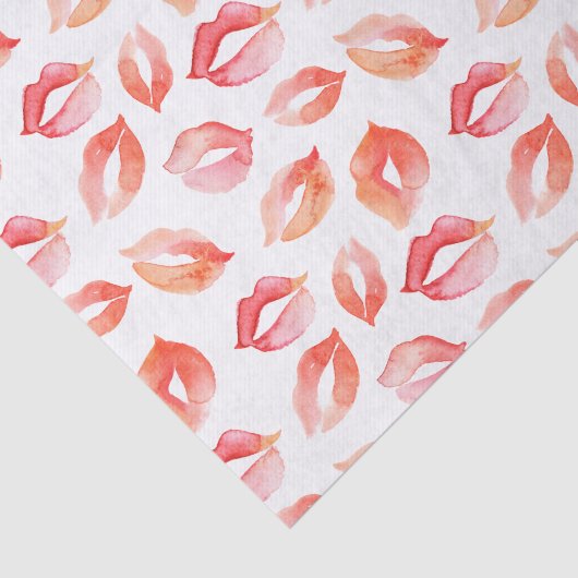 Waterverf Kisses Tissuepapier (Detail)