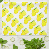 waterverf Kitchen Citrustropische citroenen Theedoek (Gevouwen)