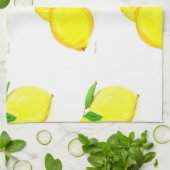 waterverf Kitchen Citrustropische citroenen Theedoek (Gevouwen)