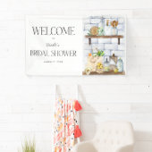 Waterverf Kitchen Scene Vrijgezellenfeest Welkom Spandoek (Insitu)