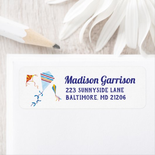 Waterverf kite retour adres label (Insitu)