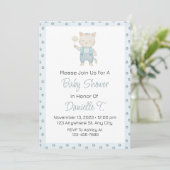 Waterverf Kitten Baby shower Uitnodiging voor Jong (Staand voorkant)