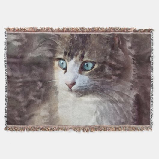 Waterverf Kitten Deken (Voorkant)