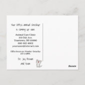 Waterverf Kitten Dierenartsenkliniek Briefkaart (Achterkant)