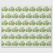 Waterverf Kitten en Puppy Cadeaupapier (Vlak)