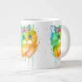 Waterverf Kitten Grote Koffiekop (Voorkant rechts)